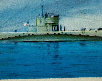 US Navy Submarine O Class, Card-O Chewing Gum Card, Vintage Militaria