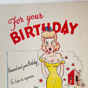 For Your Birthday Funny Postcard Vintage Postcard
