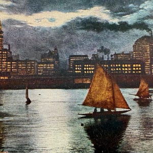 Carte postale Vue nocturne de Chicago au bord du lac