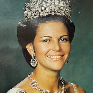Her Majesty, The Queen of Sweden, Silvia Sommerlath, Vintage Postcard