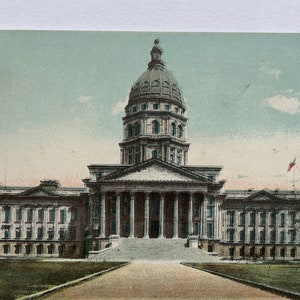 Capitole de l'État du Kansas, Topeka, Kansas, vintage Carte postale