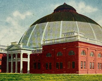 Dôme du parc des expositions de Springfield, Illinois, carte postale ancienne