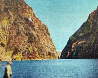 Lac Mead regardant vers le détroit, barrage de Boulder dans le Nevada, Cartes postales anciennes