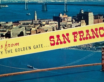 Greetings from the City by the Golden Gate, San Francisco, California, Vintage Postcard