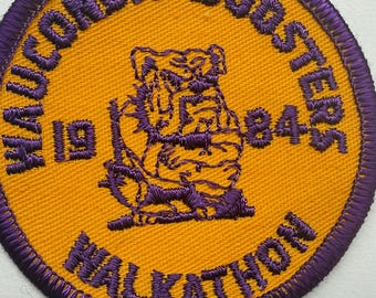 Wauconda Boosters, 1984, Walkathon, Wauconda Illinois, Vintage Patch