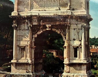 Arco Di Titi, Arch of Titus, Rome, Italy, Vintage Postcard