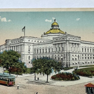 Carte postale de la Bibliothèque du Congrès, Washington DC