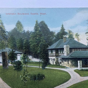 Interlakin Boulevard, Seattle, Washington, millésime Carte postale
