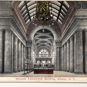 Rotonde du New York State Educational Building, Albany, New York, carte postale vintage