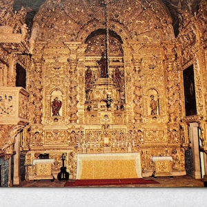 Interior of the Igreja de Santo António, Lagos, Portugal, Vintage Postcard