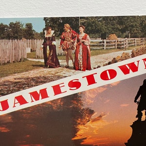 Jamestown, Virginie, carte postale vintage