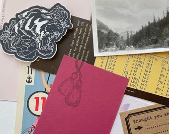 Blind Box Paper Ephemera Grab Bag, Scrapbooking, Journaling, and More