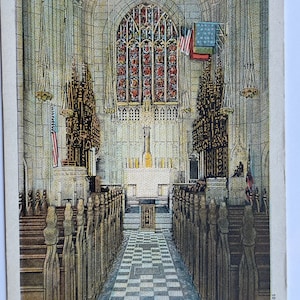 Carte postale Intérieur de la chapelle commémorative de Washington à Valley Forge, Pennsylvanie