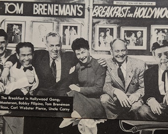 Set of 3 Tom Breneman's Breakfast in Hollywood Radio Show, ABC, Vintage Postcards