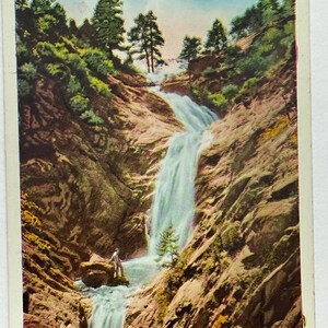 Carte postale vintage Four Upper Falls, Seven Falls, Colorado Springs, Colorado