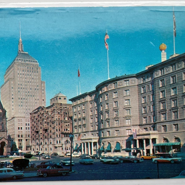 The Sheraton-Plaza Hotel and Copley Square, Boston, Massachusetts, Vintage Postcard