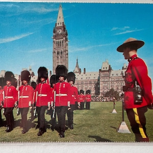 Changing of the Guard, Parliament Hill, Ottawa, Canada, Vintage Postcard