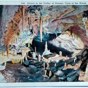 Carte postale vintage Alcôve dans la vallée des rêves, grotte des vents, Manitou, Colorado