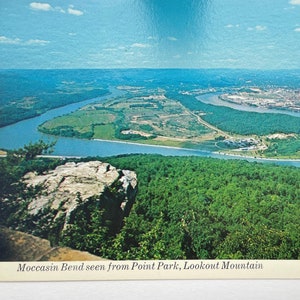 Moccasin Bend Seen From Point Park, Lookout Mountain, Chattanooga, Tennessee, Vintage Postcard