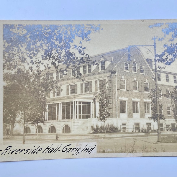 RIverside Hall, Gary, Indiana, Vintage Postcard
