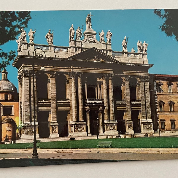 Archbasilica of Saint John Lateran, Rome, Italy, Vintage Postcard