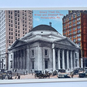 Carte postale Girard Trust Co., Broad et Chestnut Streets, Philadelphie, Pennsylvanie, carte postale ancienne
