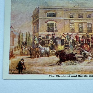 Der Elephant und das Castle Inn (Pub), London, England, Vintage Postkarte