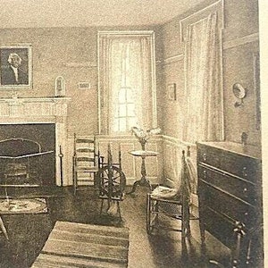Carte postale vintage Ladies Parlour, Michie Tavern, Charlottesville, Virginie