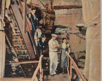 Great Onyx Cave, Kentucky, Vintage Linen Postcard
