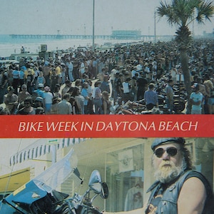 Bike Week à Daytona, carte postale de rallye moto vintage
