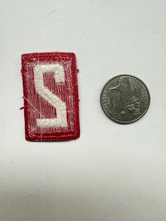Number Two Patch, White Number Two, Red Backgroun… - image 3