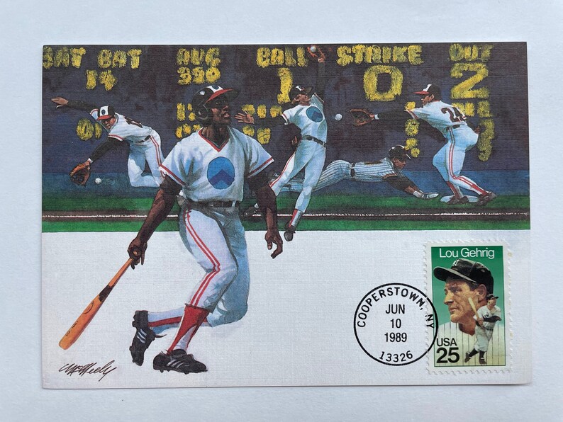 1989 Lou Gehrig Postage Stamp First Day of Issue Etsy