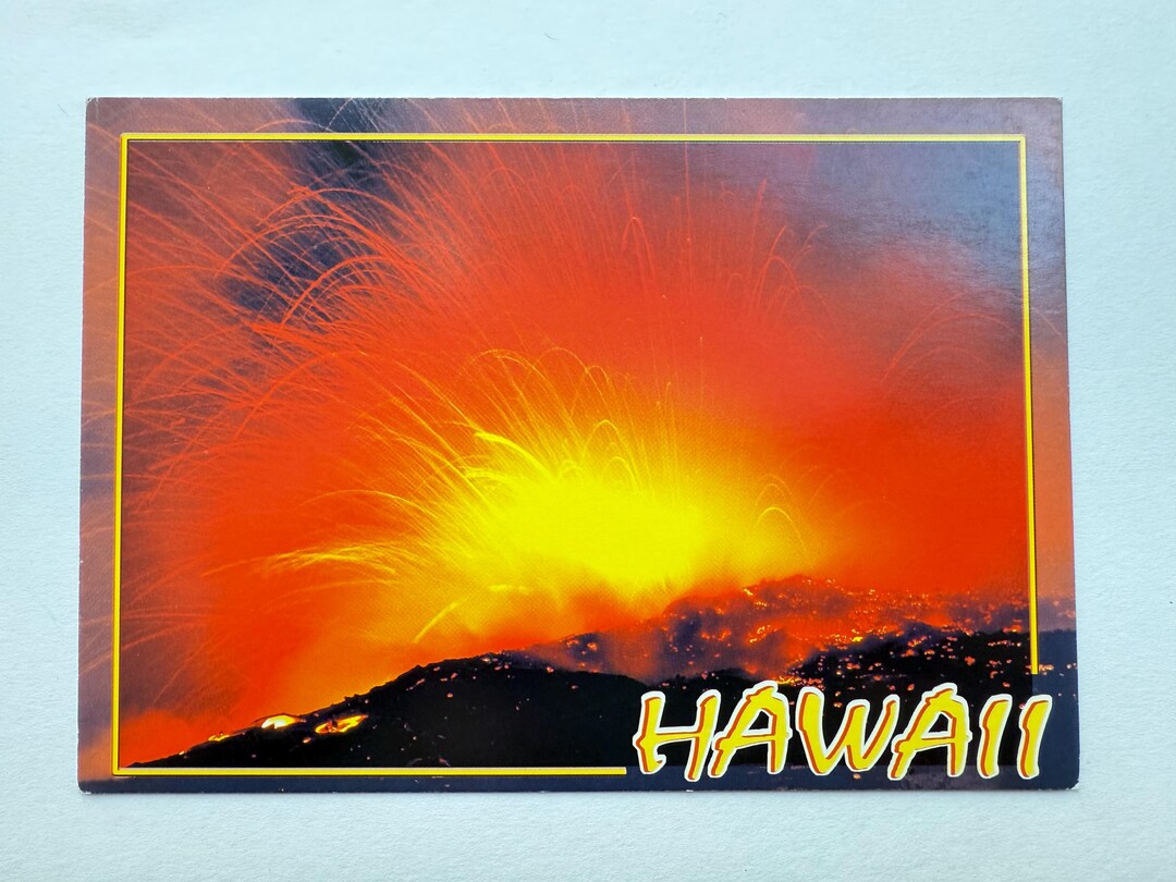 Kilauea Volcano at Hawaii Volcanoes National Park, Hawaii, Vintage