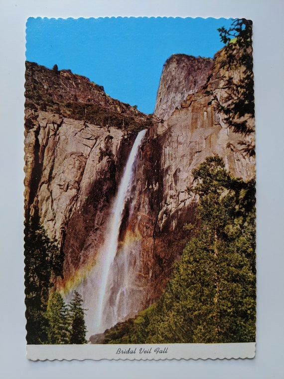 Bridal Veil Fall And Rainbow Yosemite National Park Etsy