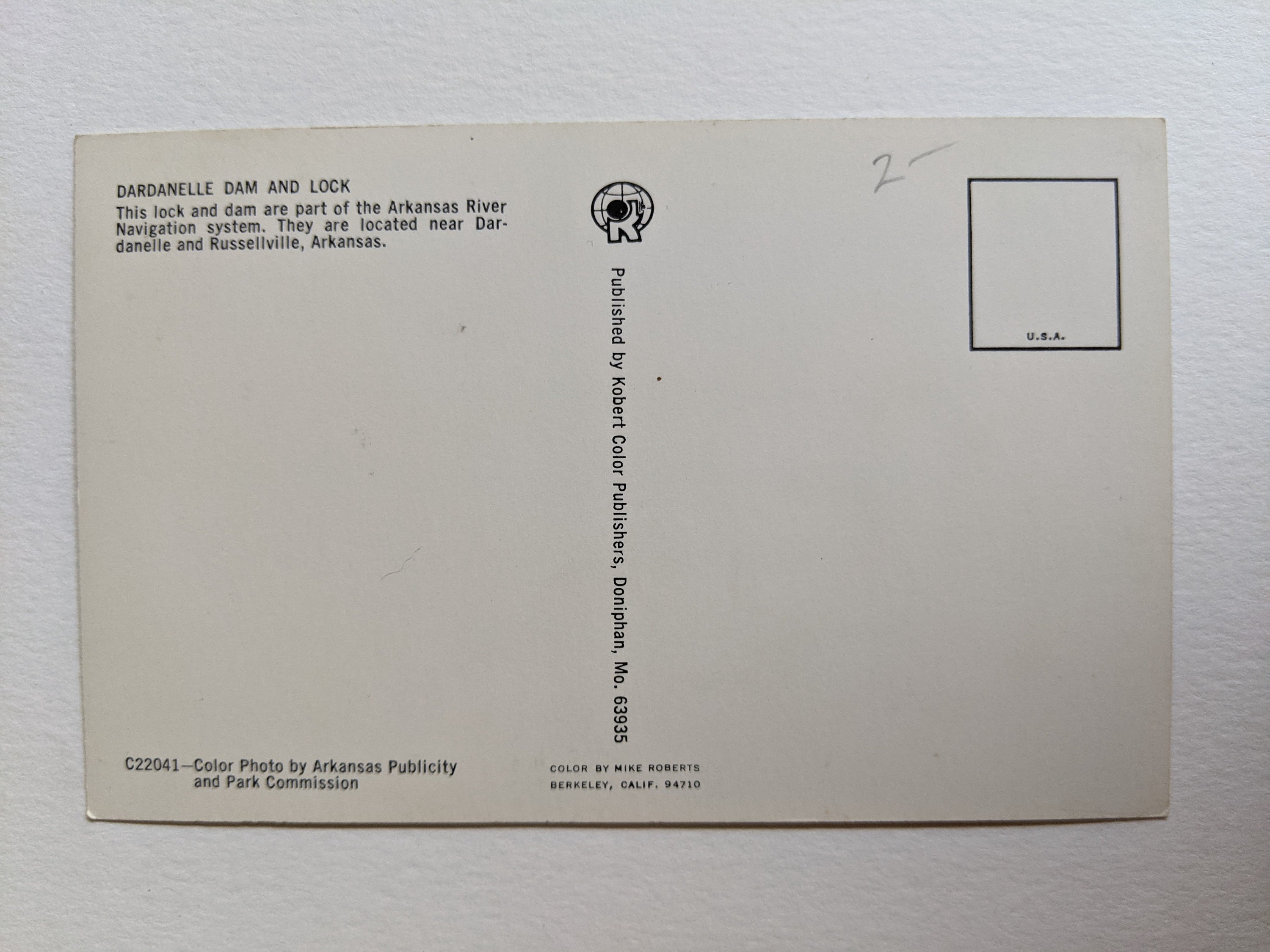 Dardanelle Dam and Lock Russellville Arkansa Vintage Etsy UK
