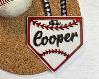Softball Bag Tag, Baseball Sports Bag Charm, Baseball Mom Tags, Personalized Bag Tag, Personalized Sports Tag, Name Tag, Bag Charm,