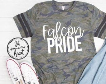 School Spirit Wear, Falcon Pride T-shirt, Back To School, Teacher Team Shirt, Matching Teacher, Sports T-shirt, Go Falcons, Falcon Mascot