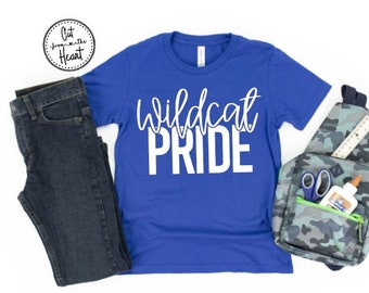 School Wildcats Shirt, Back To School Shirts, School Spirit Wear Shirts, Team Fundraising Shirts, Wildcats Pride, Go Wildcats, Wildcats Team