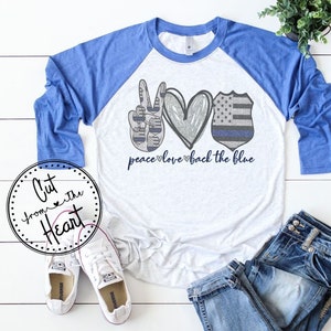 Back The Blue Shirt, Police & Law Enforcement Shirt, Blue Lives Matter, Police Wife Shirt, Support Your Local Police, Thin Blue Line Shirt