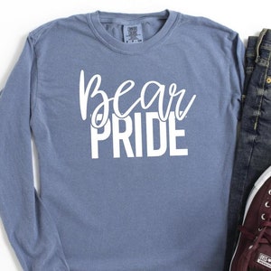 School Shirts For Teachers, Comfort Colors School Spirit Wear, Custom Mascot Shirt, Mascot Long Sleeve T-shirt, Team Mascot, School Spirit