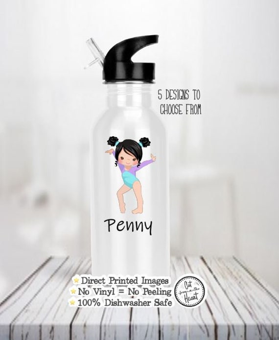 Gymnastics Water Bottle, Custom Gymnastics, Personalized