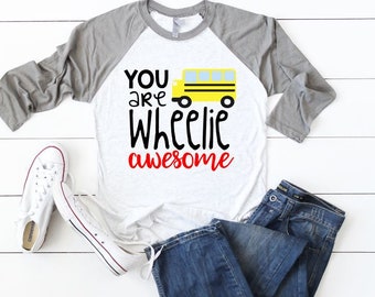 School Bus, Bus Driver, Preschool, Classroom, Teacher, Teach, Teacher Shirt, Teacher T-shirt, Teacher Raglan, Back To School, Gift For Her