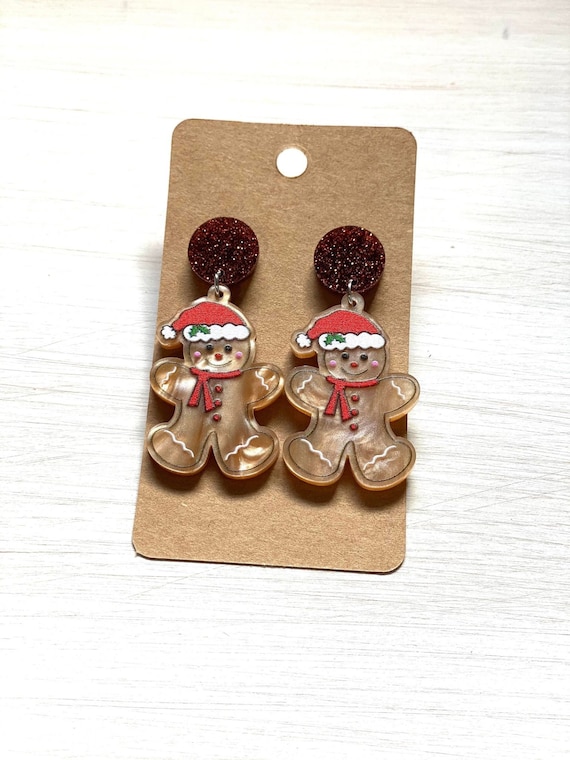 Christmas Acrylic Earrings Teacher Christmas Tree Earrings