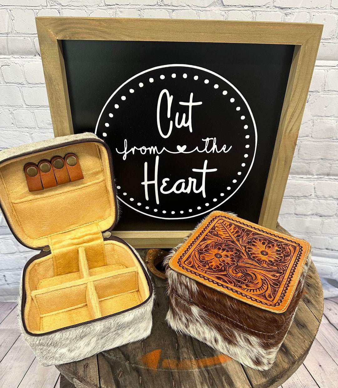 Western Makeup Bag or Travel Jewelry Box, Punchy Cowboy Jewelry Travel