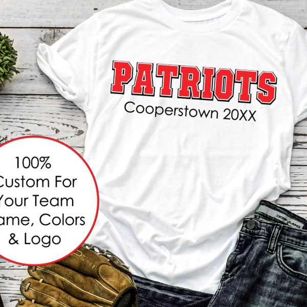 Cooperstown Custom Team Tee, Custom Baseball Team Tshirt, Cooperstown 2023, Baseball Team Custom T-shirts, Custom Baseball T-shirts
