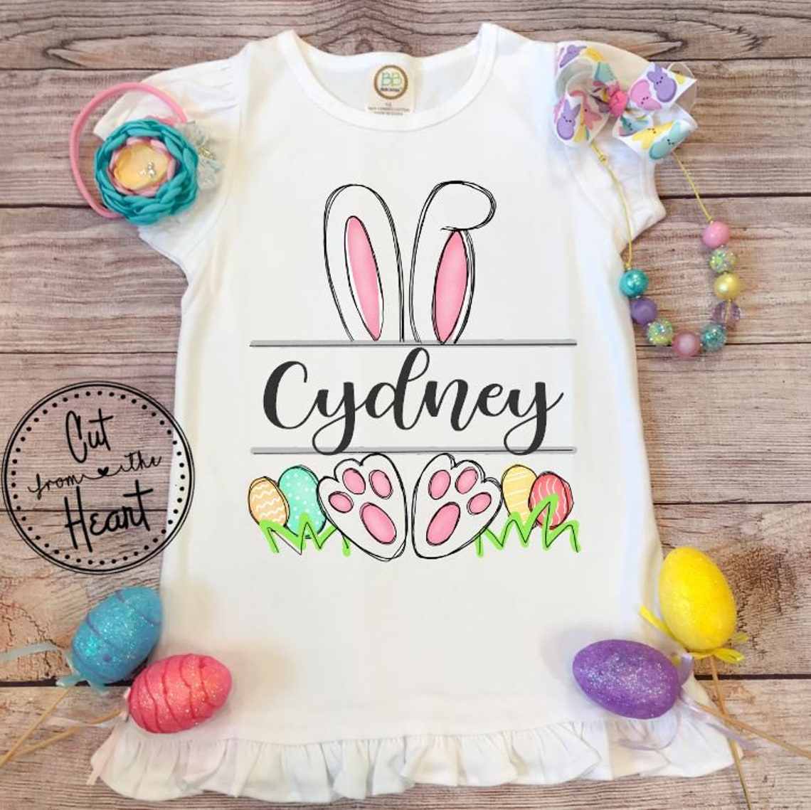 Toddler Girls Easter Shirt Girls Monogrammed Easter Shirt Etsy