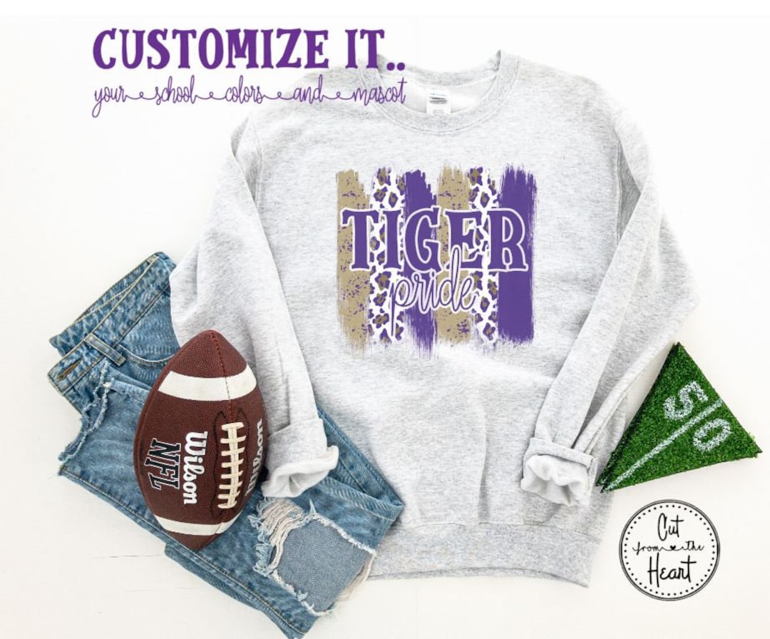 School Spirit Wear With Custom Text and Colors, Leopard Spirit Wear