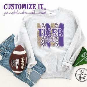 School Spirit Wear With Custom Text and Colors, Leopard Spirit Wear, Mascot Spirit Wear, Teachers Spirit Wear, Cheer Football Baseball Shirt