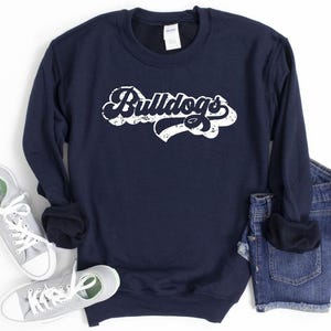 Bulldogs Team Shirt, Go Bulldogs, Custom School Mascot Shirt, School Spirit Wear, Matching Sprit Wear, Bulldog Mascot Shirt