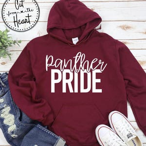 Panthers Pride School Spirit Sweatshirt, Sports Mom Shirt, School Mascot Shirts, Custom Colors, Student Shirts, Back To School, Go Panthers
